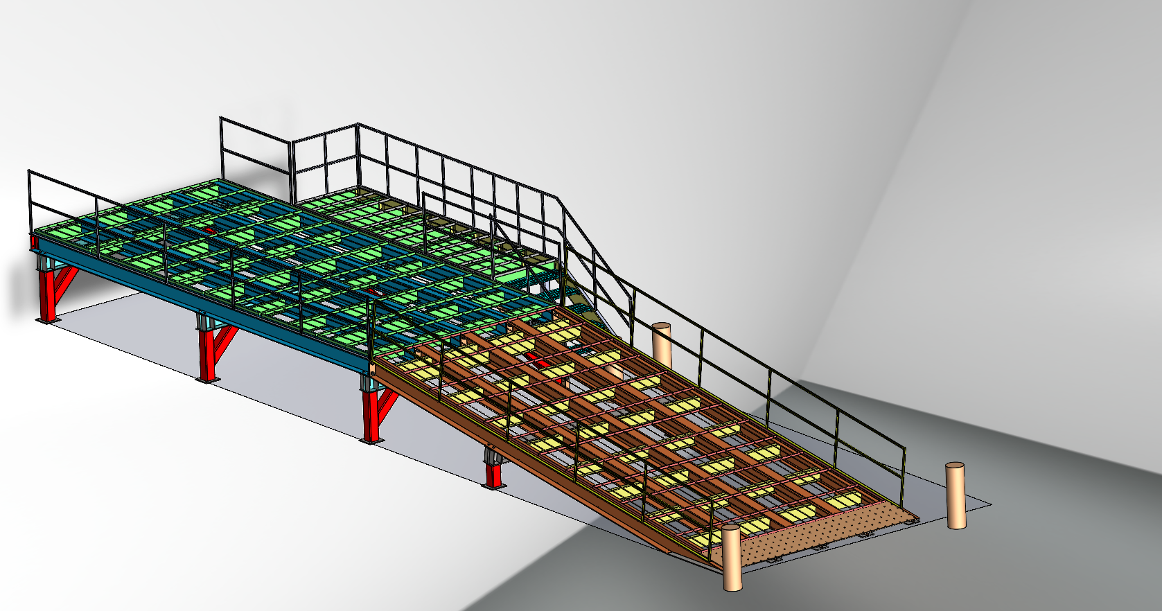 Ramp and Deck Connecting with warehouse; Location: Oshawa; Client: Automobile Industry