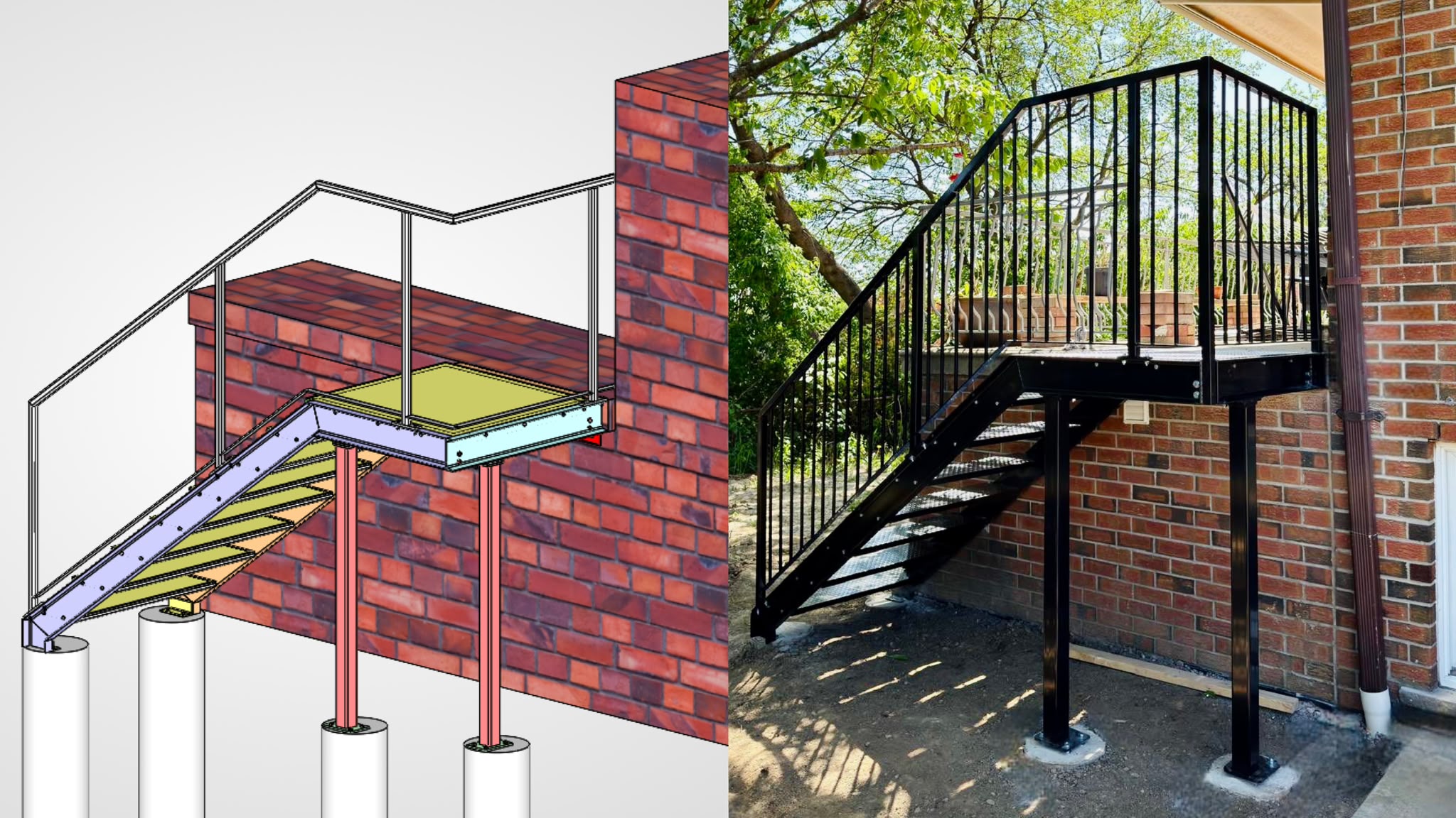 Deck Stair Structure ; Location : North York ; Client : Residential House